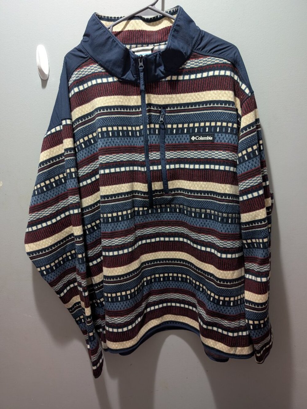 Columbia Mens 5X Big & Tall Sweater Weather II Printed Half Zip Fleece Pullover